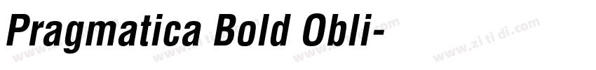 Pragmatica Bold Obli字体转换